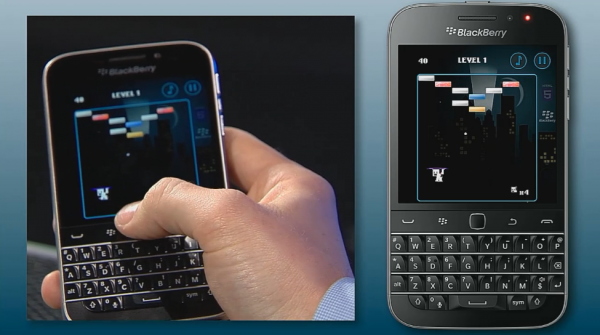 Brick Breaker running on the BlackBerry Classic 